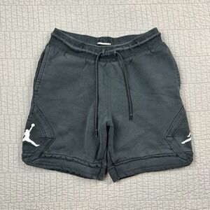 Nike Air Jordan Sweat Shorts Men's Small Black 7.5" Essential Fleece Diamond